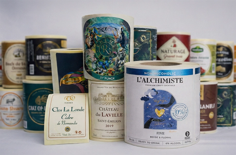 Étiquette adhésive personnalisée